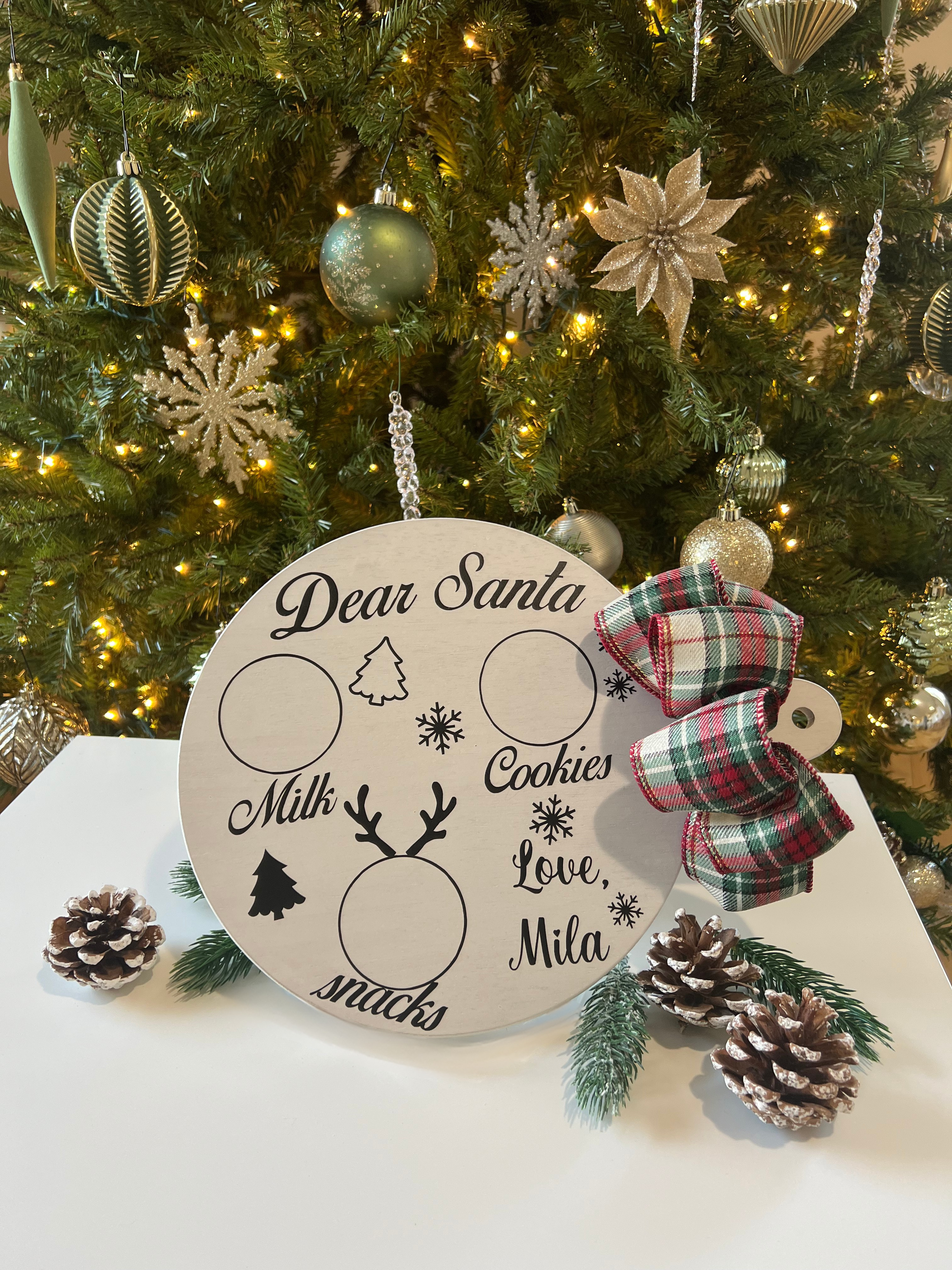 Personalized “Dear Santa” Holiday Treat Plate